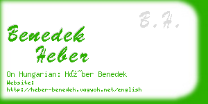 benedek heber business card